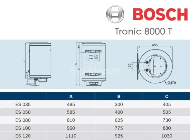 Водонагрівач Bosch Tronic 8000 T ES 035-5