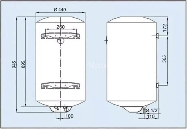 Водонагрівач LEOV LCV Comby 100 l