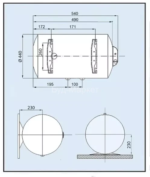 LEOV LH 50 l Схема з розмірами