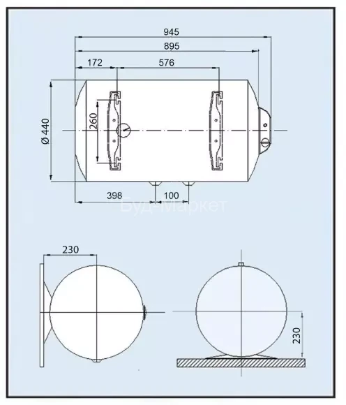 Водонагрівач LEOV LH 100 l