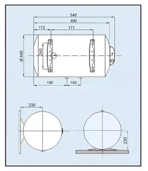 Водонагрівач LEOV LH Dry 50 l