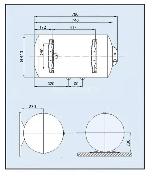 Водонагрівач LEOV LH Dry 80 l