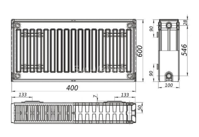 QUEEN THERM 22 бок 600x400 Схема з розмірами