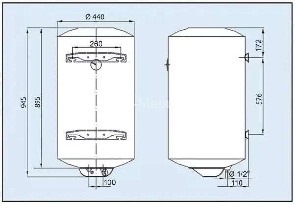 Водонагрівач LEOV LV 100 l