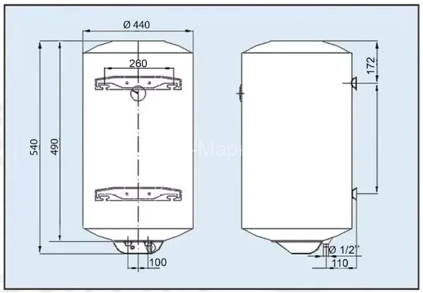 Водонагрівач LEOV LV Dry 50 l