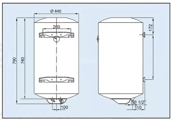 Водонагрівач LEOV LV Dry 80 l