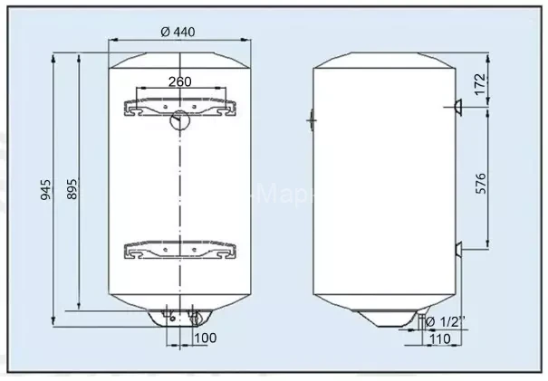 Водонагрівач LEOV LV Dry 100 l