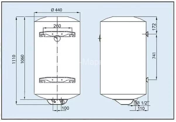 Водонагрівач LEOV LV Dry 120 l