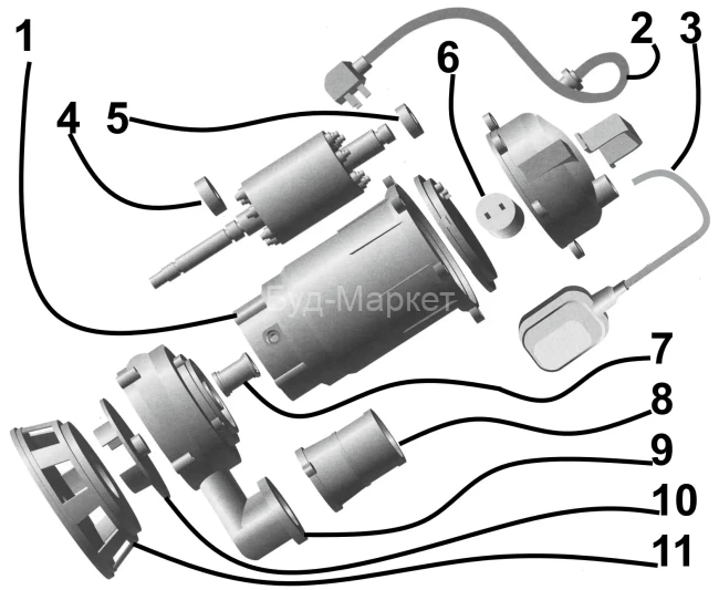 Насос фекальний Optima WQD10-12 1,1кВт Насос фекальний Optima WQD10-12 1,1кВт